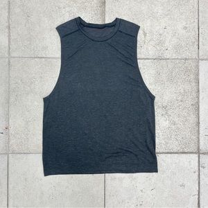 LULULEMON sleeveless tee (heather black, large)